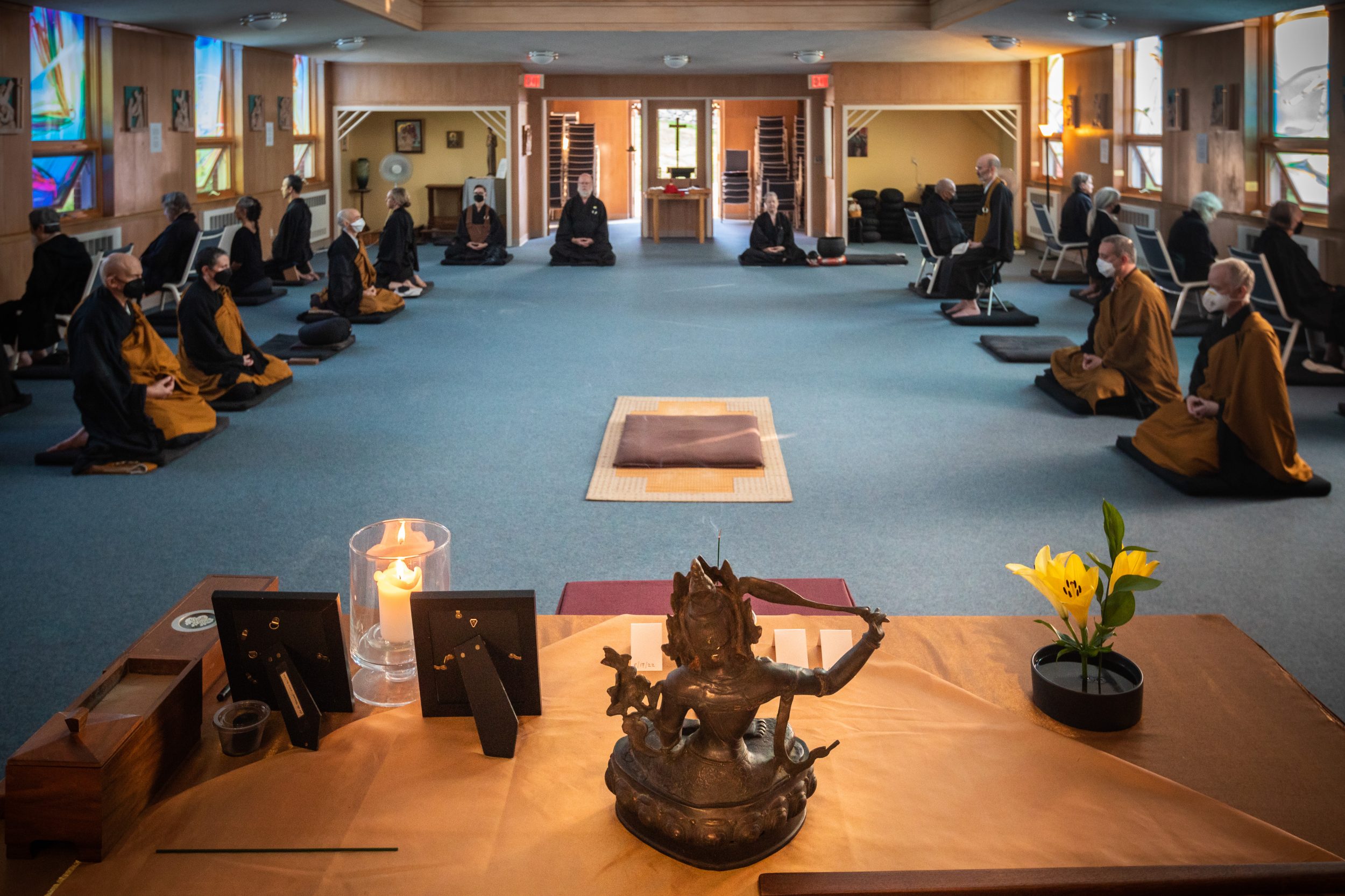 view of zendo from altar